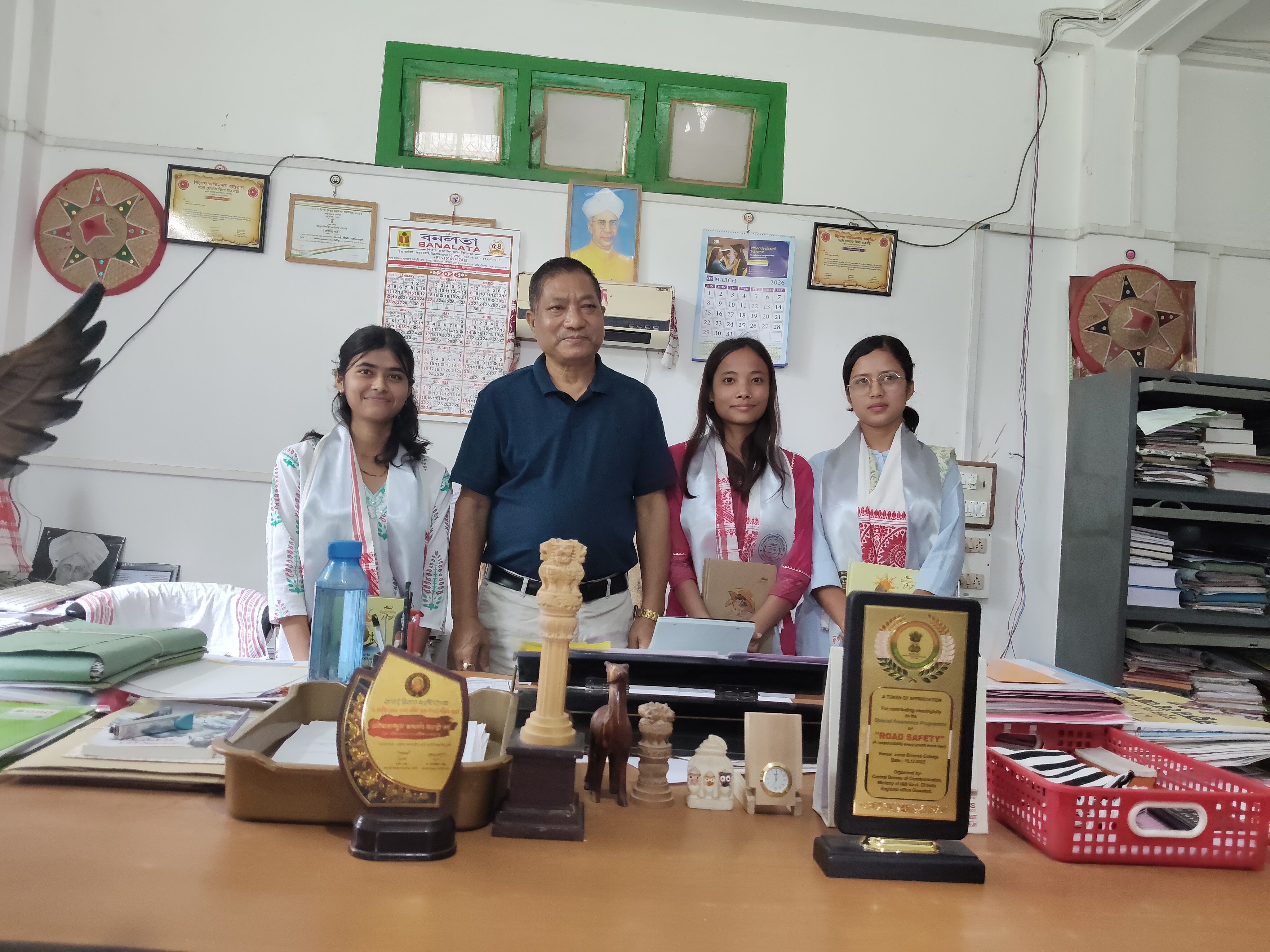 Toppers of 2024-2026 Batch .Jonai Science Senior Secondary School.Barnali Nath 91 % ( Commerce), Sakshi Chetry 82% (Commerce) and Pahi Doley 84% (Arts). Congratulations to all of you.